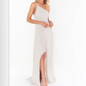 Show Me Your MuMu - Shannon One Shoulder Dress - size M - Show Me The Ring Crisp